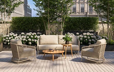 4 Seasons Outdoor Puccini Garden Sofa Set with Footstool and Zucca Tables-213936-7-8/213734/213975 1