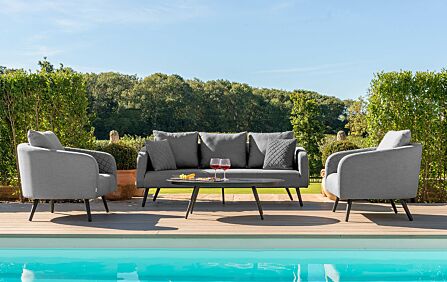 Maze Ambition Three Seat Garden Sofa Furniture Set - Flanelle -FB-AMB-3SS-FL 1