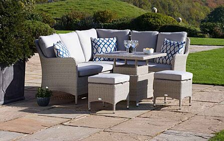 Bramblecrest Tetbury Mini Corner Sofa Set with Adjustable Table - Nutmeg-X20WKNMS1NWJ 1
