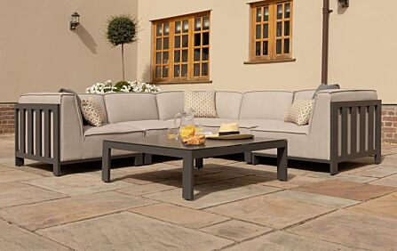 Maze Ibiza Small Garden Corner Sofa Set - Oatmeal-FB-IBIZ-SCSS-OT 1