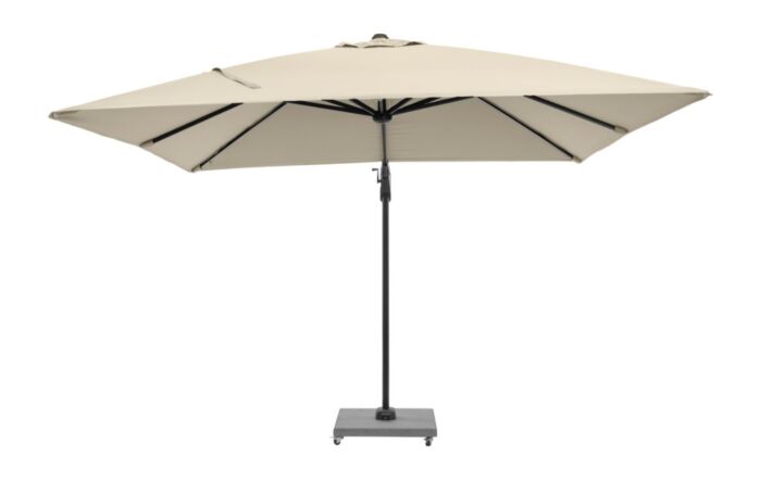 Platinum Champagne Glow 3mt Square Free Arm Parasol With 90kg Wheeled Base-18-111-CH-18-125