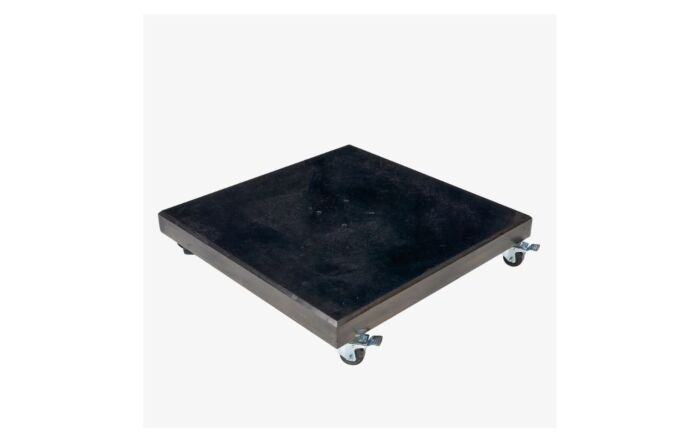 Platinum Champagne Glow 3mt Square Free Arm Parasol With 90kg Wheeled Base-18-111-CH-18-125