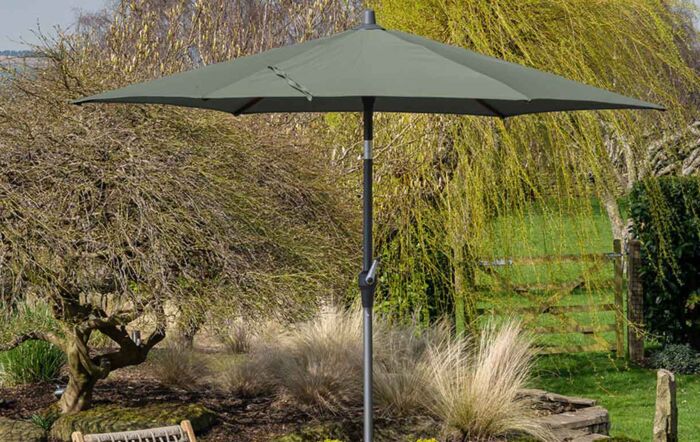 Platinum Riva 2.5m Olive Round Parasol with 25kg base-18-205-25 18-118-OL