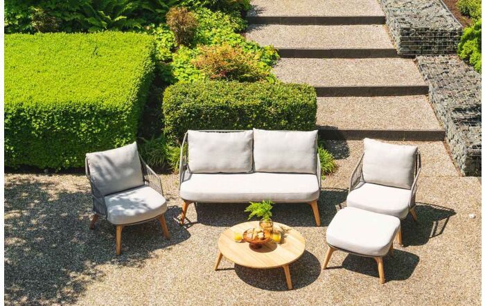 4 Seasons Outdoor Ancora Garden Sofa Set with Footstool and Coffee Table