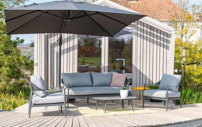 Alexander Rose Rimini Garden Sofa Set - Grey-9934