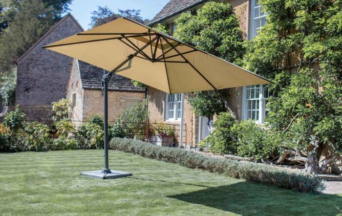 Bramblecrest Chichester 3m Square Parasol Including Granite Base And Cover-X18PG30SQ1