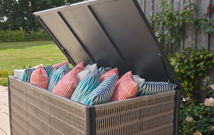 Bramblecrest Large Mauritius Garden Cushion Box with Liner-ARMACB1 1