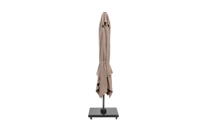 Platinum Taupe Challenger T2 3mt Square Free Arm Parasol & 90kg Wheeled Base-18-148-TA & 18-125 1