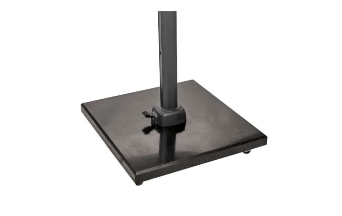 Platinum Taupe Challenger T2 3mt Square Free Arm Parasol & 90kg Wheeled Base-18-148-TA & 18-125