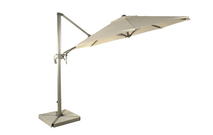 Bramblecrest Chichester 3M Round Parasol with Granite Base and FREE Cover - Sand-X16PG30R01