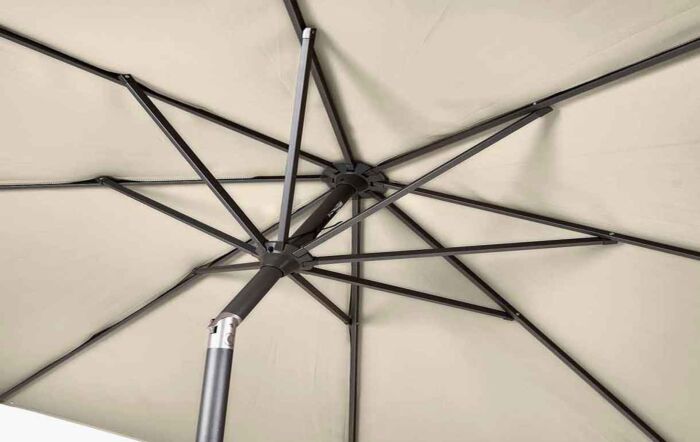 Platinum Riva 3m Round Champagne Parasol with 25kg Base-18-119-CH / 18-205-25