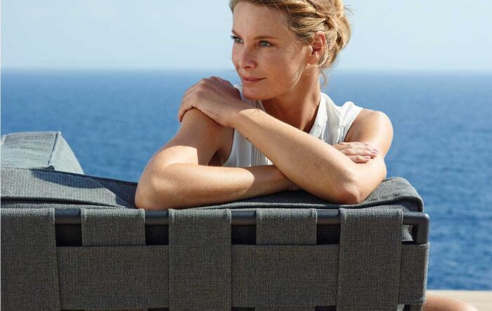 Cane-Line Conic Garden Corner Sofa Set-CONIC 1 LIGHT GREY