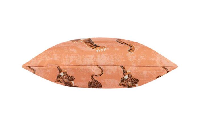 Furn. Coral Tibetan Tiger Outdoor Scatter Cushion -Furn. Tibetan Tiger Outdoor Cushion - Coral