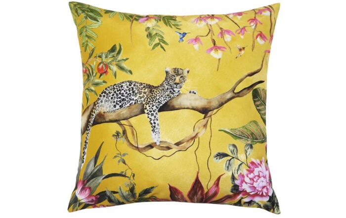 Furn. Leopard Gold Outdoor Scatter Cushion 