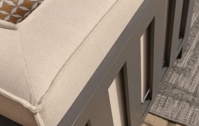 Maze Ibiza U Shape Garden Sofa Set with Square Coffee Table - Oatmeal-FB-IBIZ-USCSS-OT