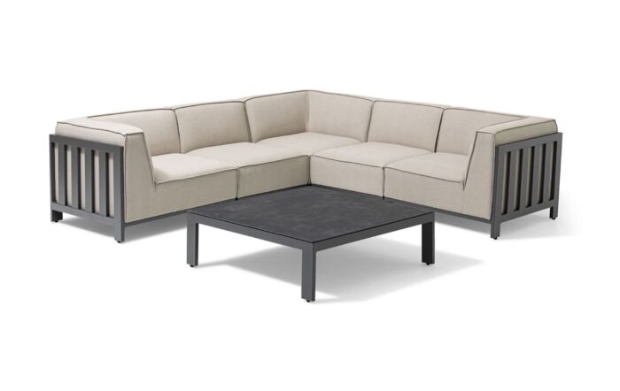 Maze Ibiza Small Garden Corner Sofa Set - Oatmeal-FB-IBIZ-SCSS-OT