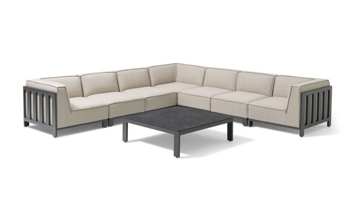 Maze Ibiza Large Outdoor Corner Sofa Set - Oatmeal-FB-IBIZ-LCSS-OT