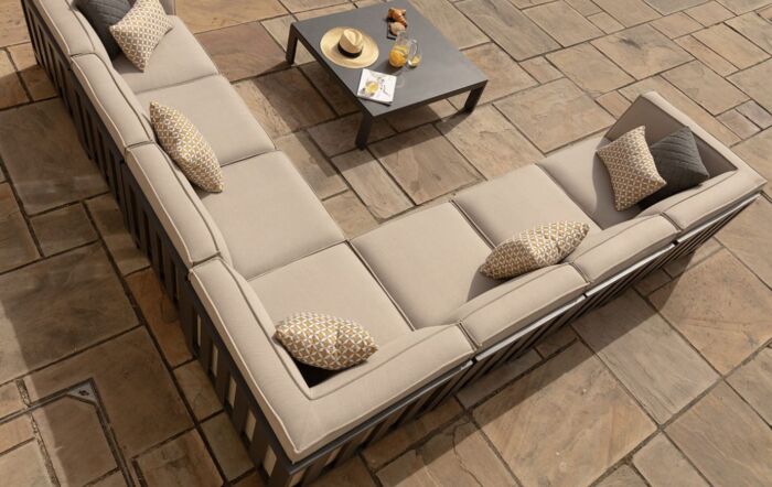 Maze Ibiza Large Outdoor Corner Sofa Set - Oatmeal-FB-IBIZ-LCSS-OT
