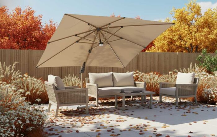 JB Furniture Conrad Two Seat Garden Sofa Set - Latte