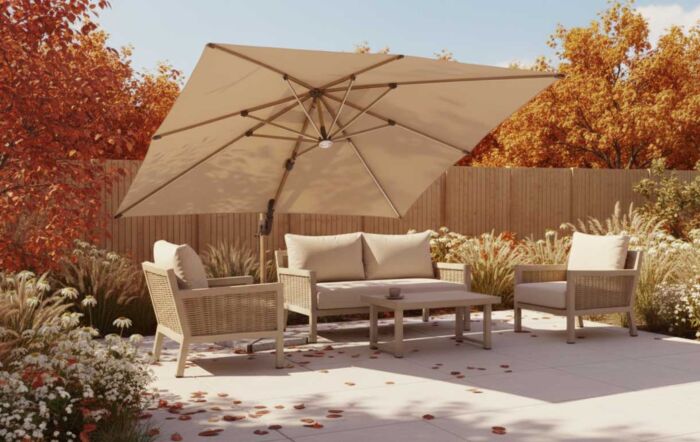 JB Furniture Conrad Two Seat Garden Sofa Set - Latte-CW-AS083