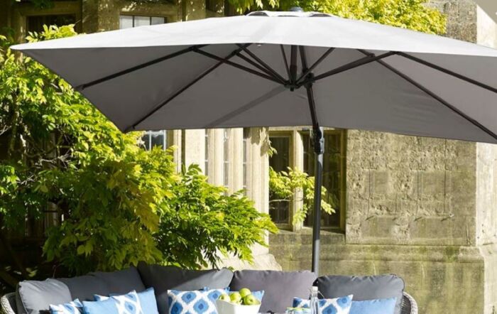 Bramblecrest Lichfield 2.7m Square Parasol with Granite Base & Protective Cover - Sand-X18PG27SQ1