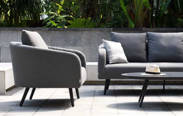 Maze Ambition Three Seat Garden Sofa Furniture Set - Flanelle -FB-AMB-3SS-FL
