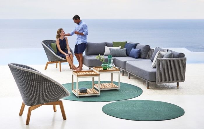 Cane-Line Moments Rope Small Garden Corner Sofa-7540ROG-1 1