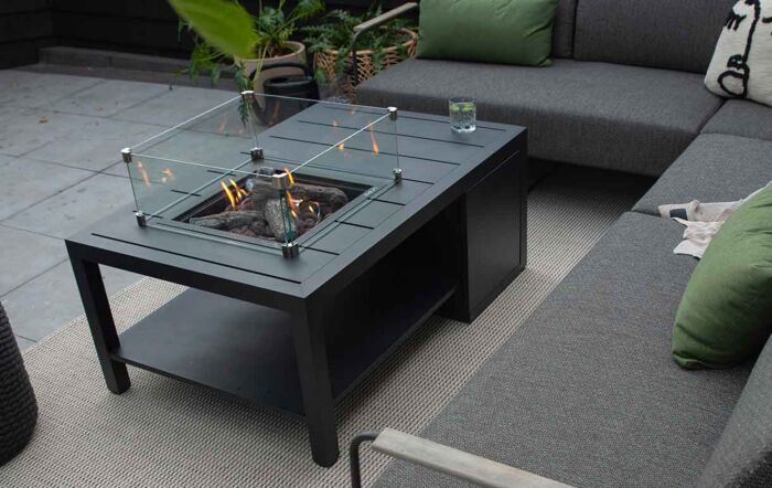 Pacific Lifestyle Cosiflow Anthracite 120 Rectangular Fire Pit Table -18-537-ANT