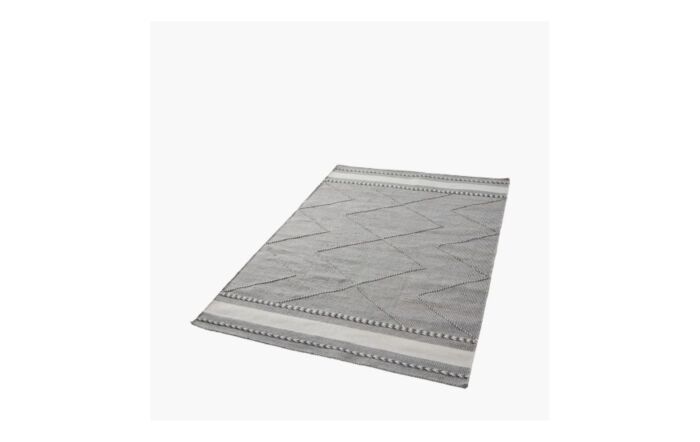 Pacific Lifestyle Indoor/Outdoor Plaited Stripe Rug-18-707-GY-WH