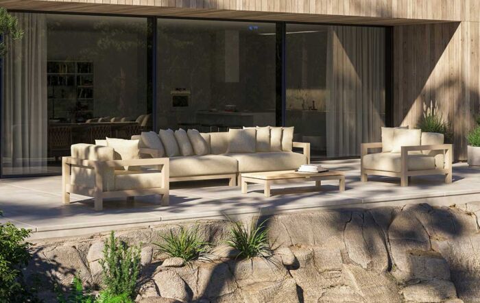 4 Seasons Outdoor Raffinato Sofa Set with Coffee Tables-MO-Raff 1