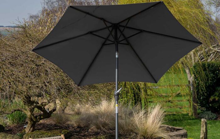 Platinum Riva Anthracite 3 Metre Parasol-18-119-GY 1