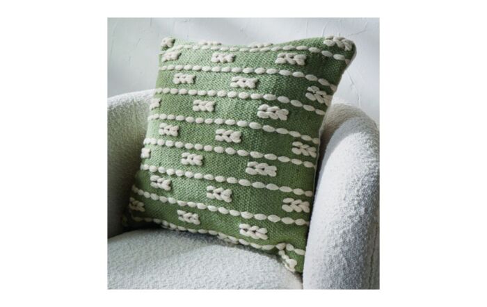 Pacific Lifestyle Indoor/Outdoor Sage Braid Scatter Cushion-18-713-SA-WH