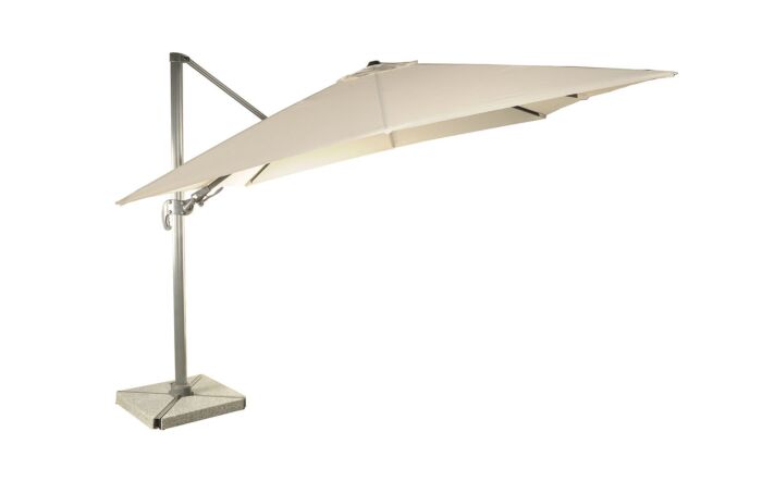 Bramblecrest Truro 3M Square LED Parasol Sand Including Granite Base - FREE cover-X18PG30Q02