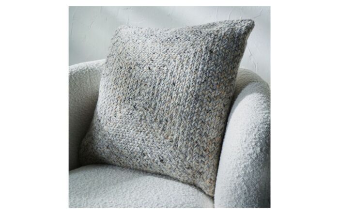 Pacific Lifestyle Grey Tweed Indoor/Outdoor Scatter Cushion-18-711-WG