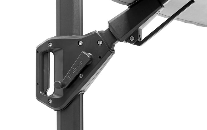 Platinum Voyager T2 2.7mt Parasol Luna Grey With 90kg Wheeled Base-18-301-LG & 18-125