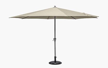 Platinum Riva 3.5m Champagne Round Parasol with 25kg Base  