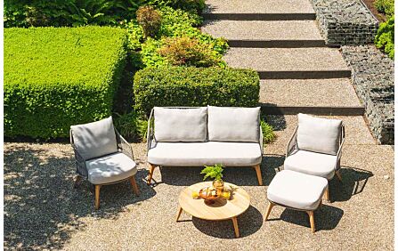 4 Seasons Outdoor Ancora Garden Sofa Set with Footstool and Coffee Table