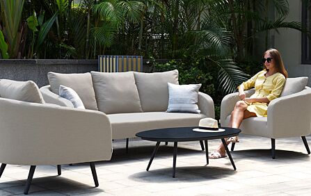 Maze Ambition 3 Seat Garden Sofa Set - Oatmeal