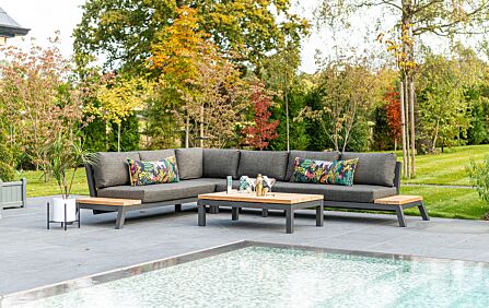 4 Seasons Outdoor Empire Large Corner Sofa Garden Set with Coffee Table