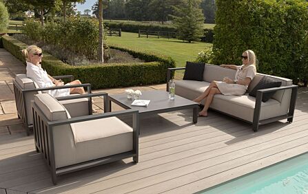 Maze Ibiza 3 Seat Garden Furniture Sofa Set - Oatmeal