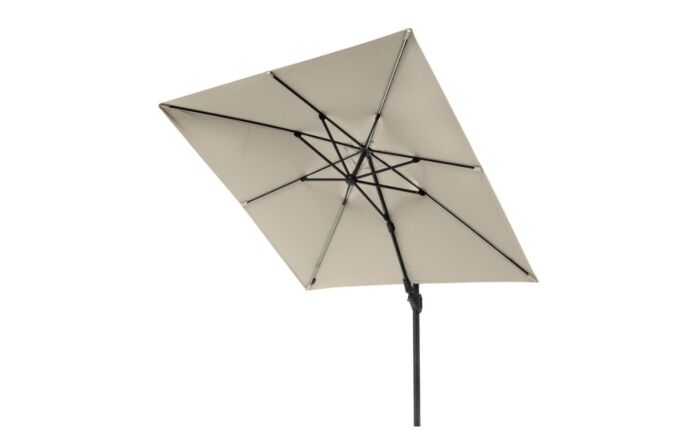Platinum Champagne Glow 3mt Square Free Arm Parasol With 90kg Wheeled Base