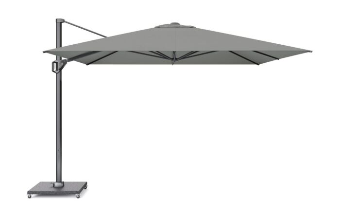 Platinum Manhattan Grey Challenger T1 3.5m Square Parasol With 120kg Wheeled Base