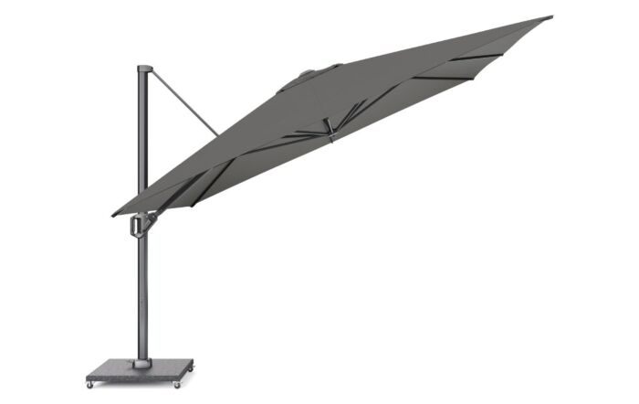 Platinum Manhattan Grey Challenger T1 3.5m Square Parasol With 120kg Wheeled Base