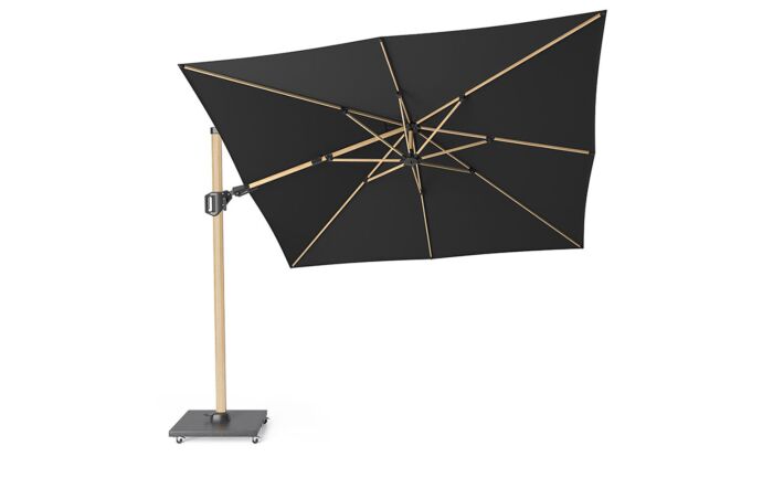 Platinum Oak Effect Challenger 3M Square Parasol inc 90kg Granite Base
