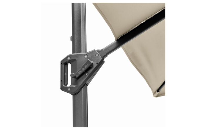 Platinum Champagne Voyager 3 x 2 Rectangular Free Arm Parasol & 90kg Wheeled Base & FREE Cover