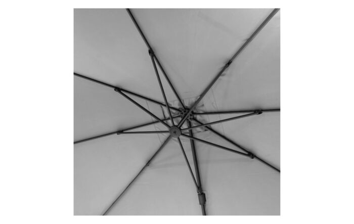 Platinum Challenger Luna Grey T2 3.5 x 2.6m Rectangular Free Arm Parasol With 90kg Wheeled Base