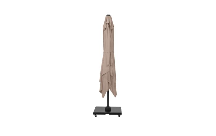 Platinum Taupe Challenger T2 3.5 x 2.6m Rectangular Free Arm Parasol With 90kg Wheeled Base