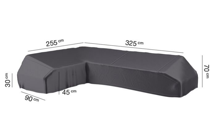  Aerocover Right Hand Platform 325x255x90x30/45/70 cm