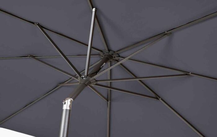 Platinum 3m Round Anthracite Parasol with 25kg Concrete Base