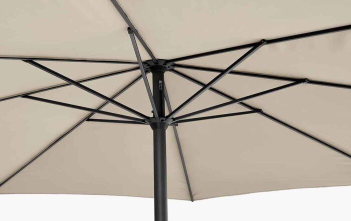 Platinum Riva 3.5m Champagne Round Parasol with 25kg Base  